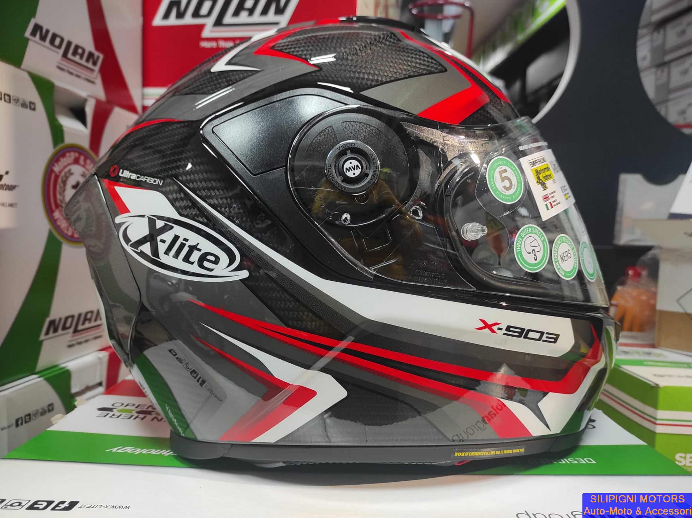 Silipigni Motors - Casco Integrale X-LITE X-903 ULTRA CARBON WARMFLASH  N-COM 63 Carbon (D. Anelli)