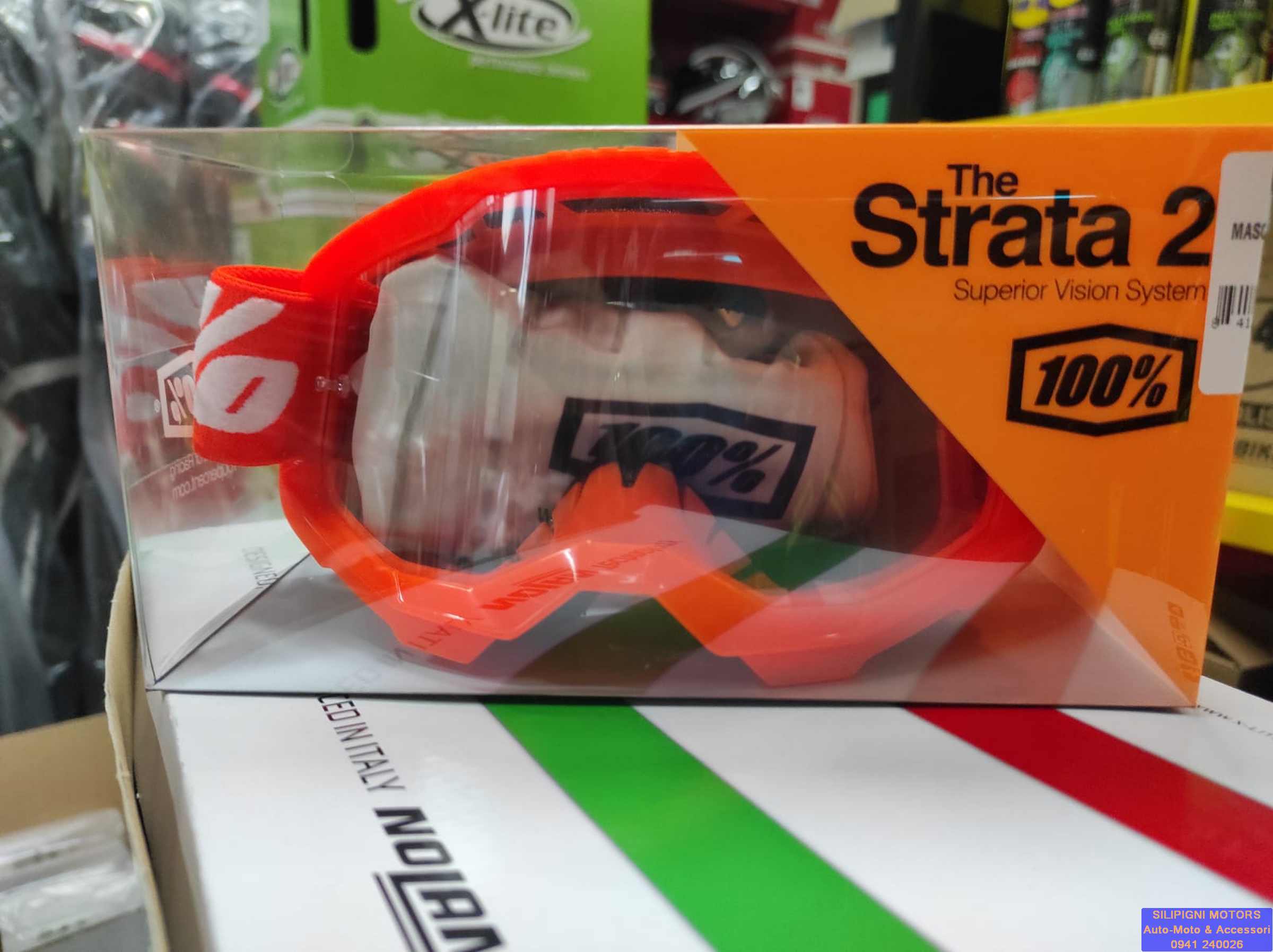 STRATA ORANGE MASCHERA CROSS 100% 100%