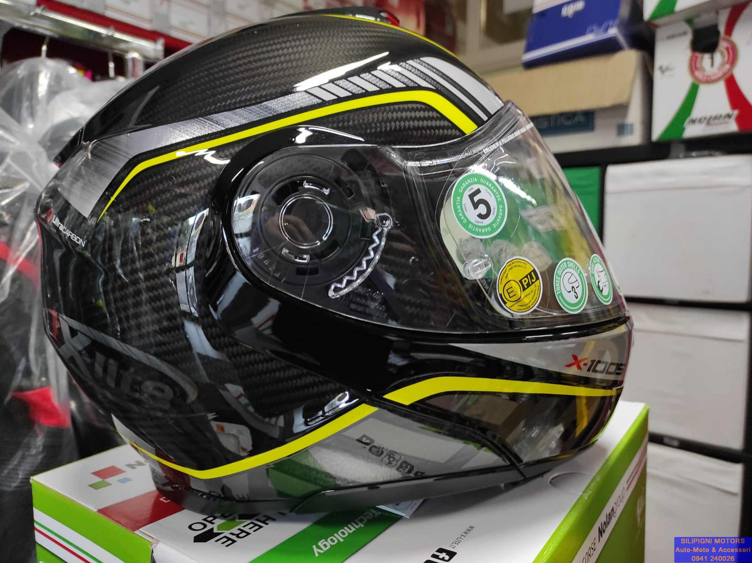 Silipigni Motors - Casco Modulare X-LITE X-1005 ULTRA CARBON CHEYENNE N-COM  18 Carbon