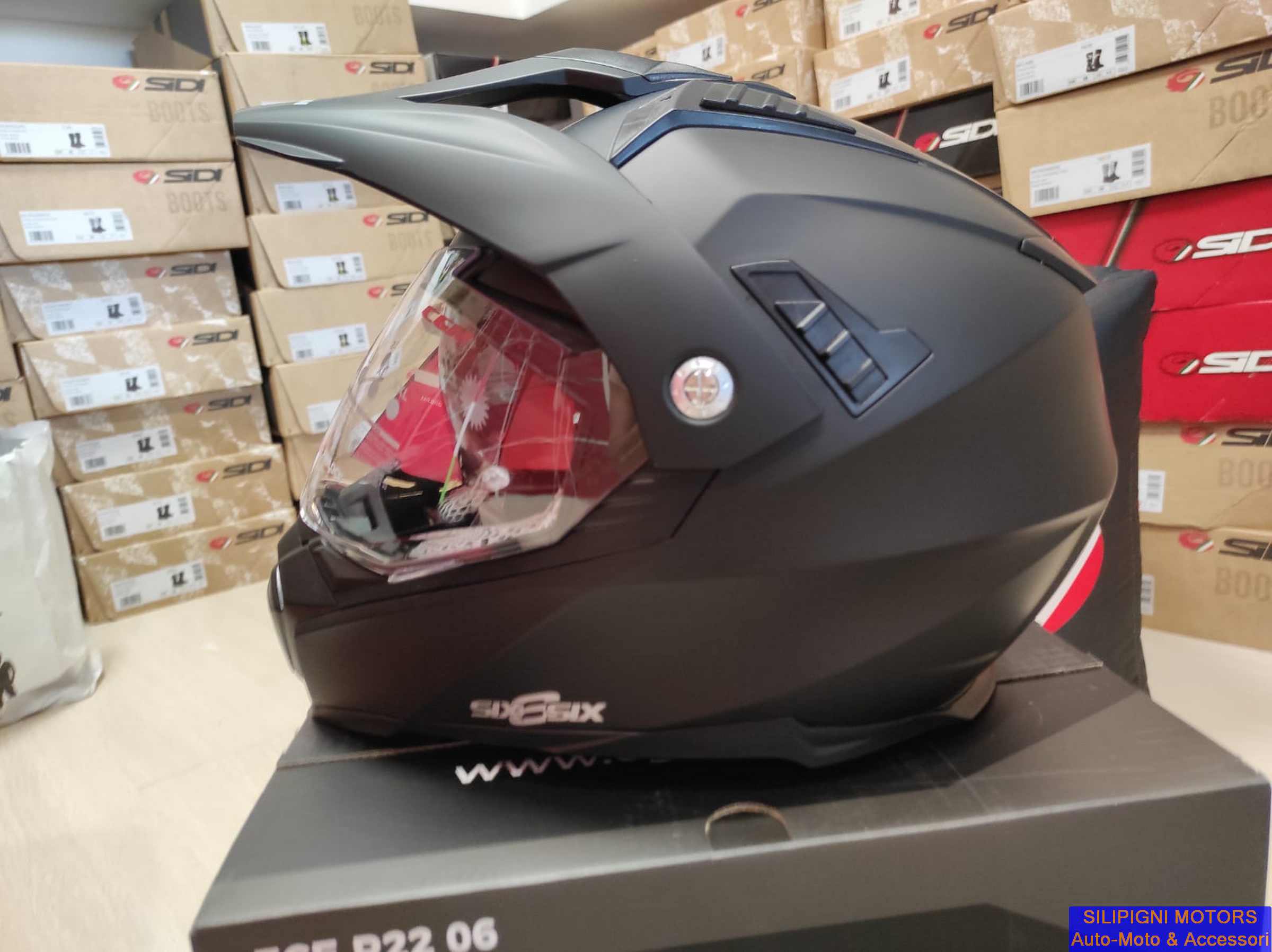 Silipigni Motors - CASCO Integrale CGM 666A TWIN MONO Nero Opaco Off-Road /  Stradale